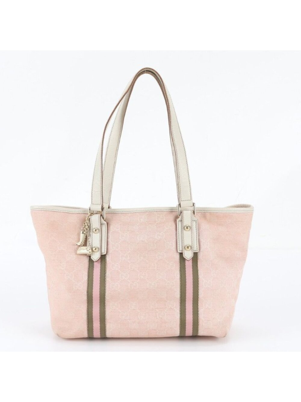 Gucci GG Canvas Leather Tote Bag Shoulder